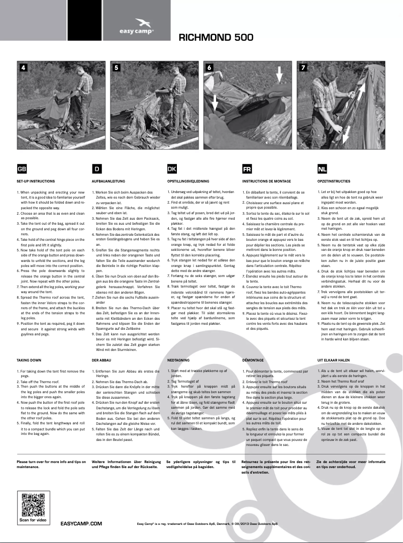 Página 1 del manual Manual de usuario Easy Camp Richmond 500