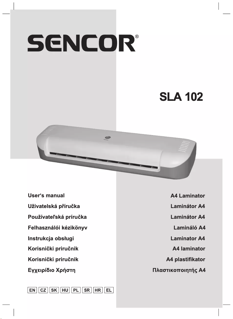 Image de la première page du manuel de l'appareil SLA 102