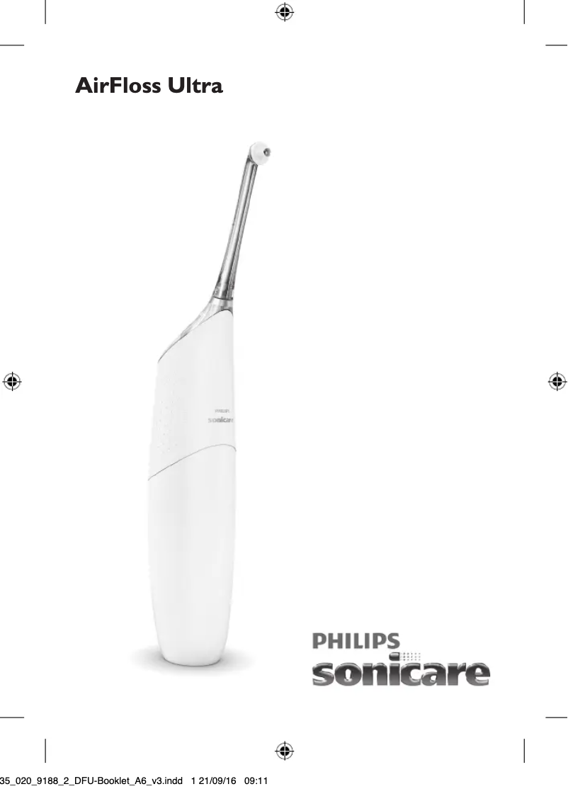 Page 1 de la notice Mode d'emploi Philips Sonicare AirFloss Ultra HX8401
