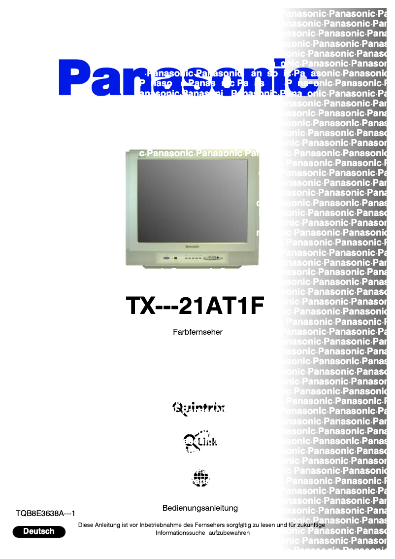 Page 1 of the manual User Manual Panasonic TX-21AT1F