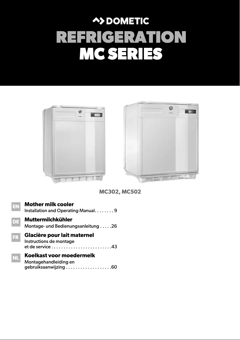 Page 1 de la notice Manuel utilisateur Dometic MC 302