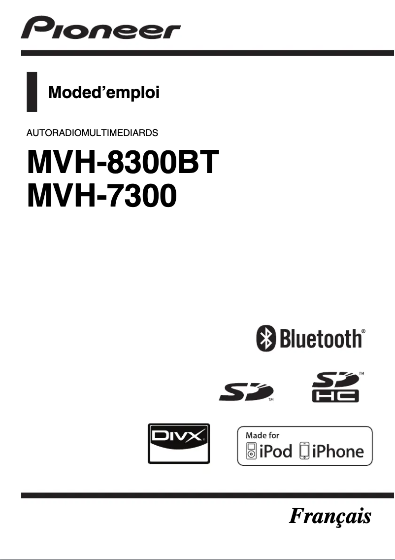 Página 1 del manual Manual de usuario Pioneer MVH-8300BT