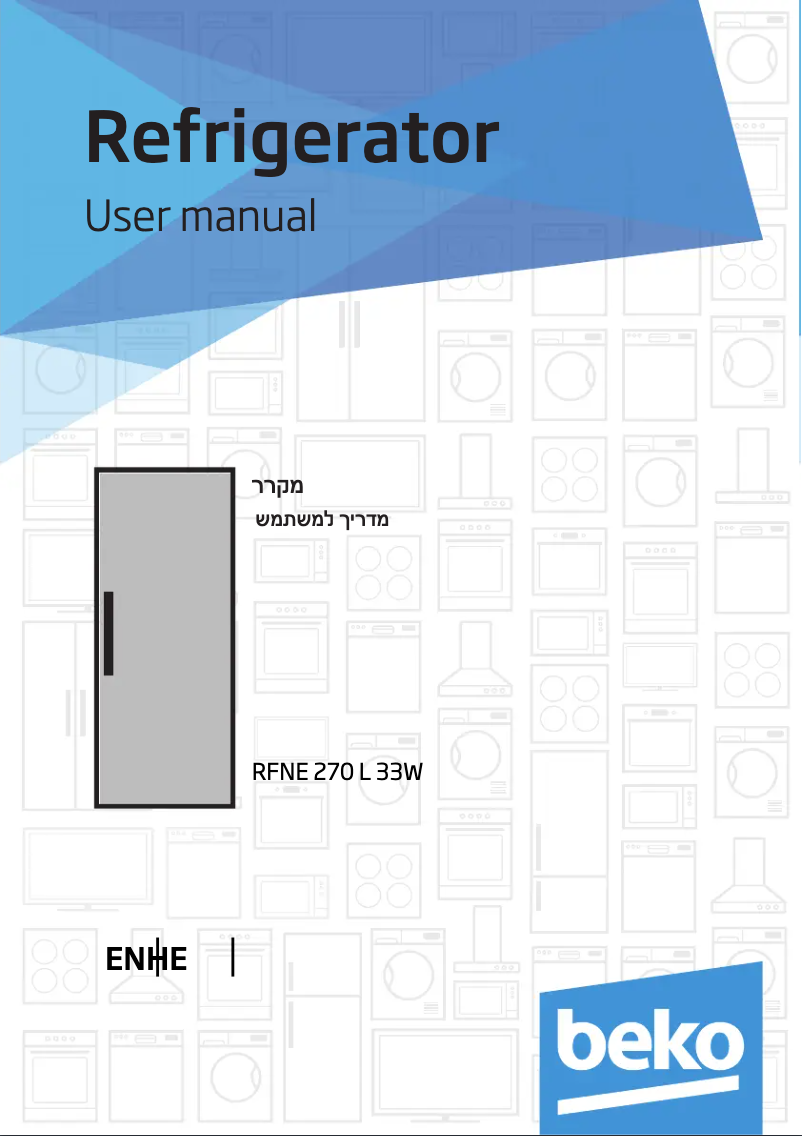 Page n°1 - Manuel utilisateur Beko RFNE275L33W