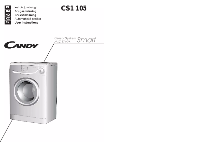 Page 1 de la notice Manuel utilisateur Candy CS1 105-16S
