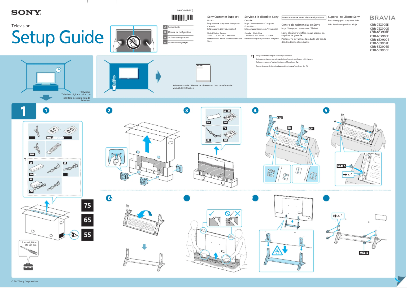 Image de la première page du manuel de l'appareil XBR-75X905E