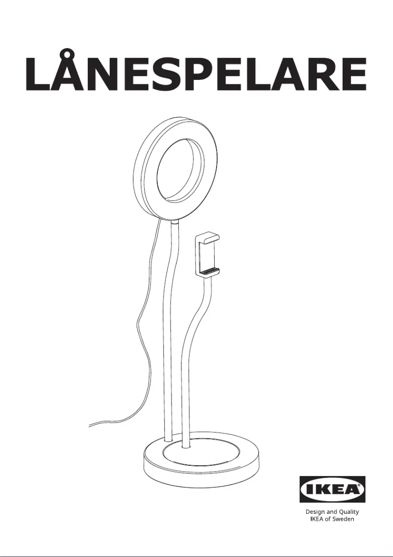 Imagen de la primera página del manual del dispositivo LÅNESPELARE 205.436.14
