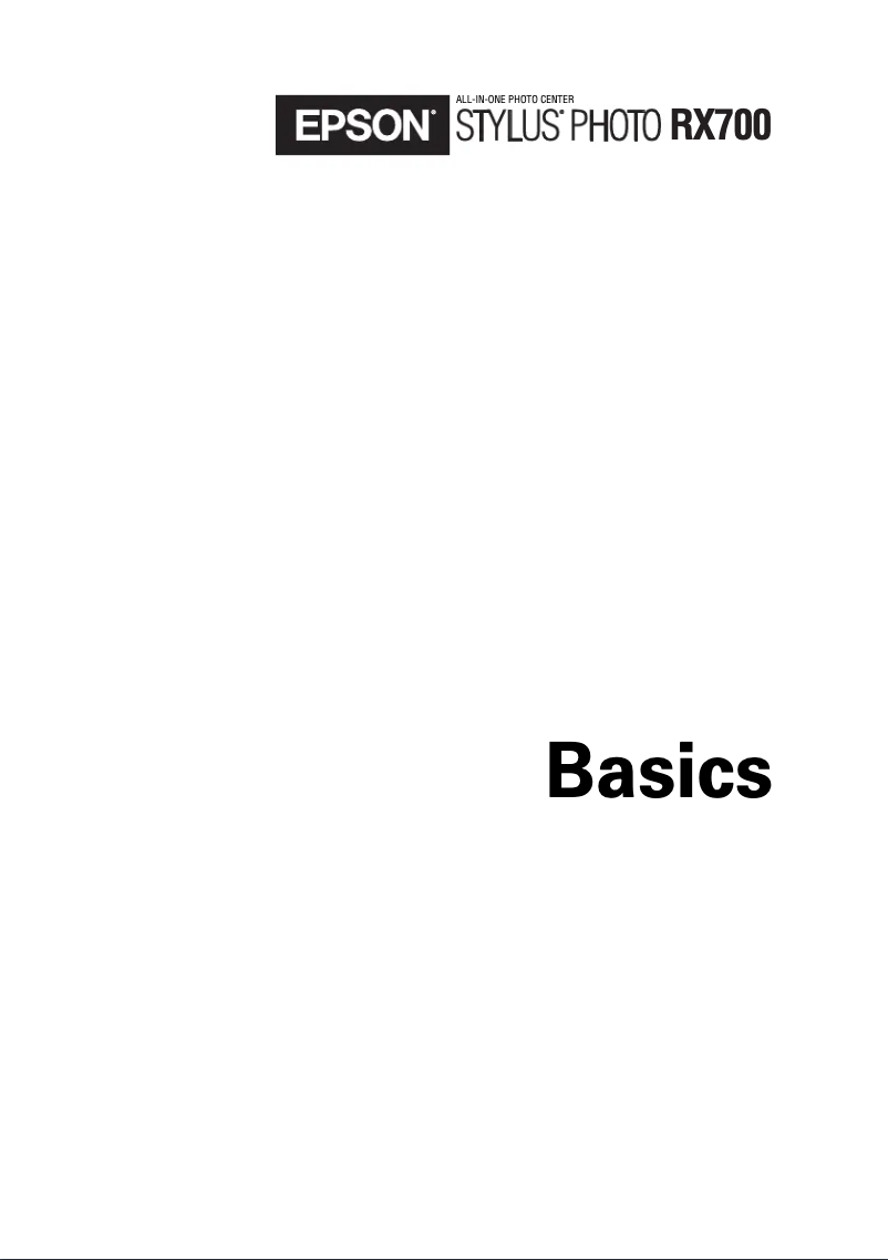 Image de la première page du manuel de l'appareil Stylus Photo RX700
