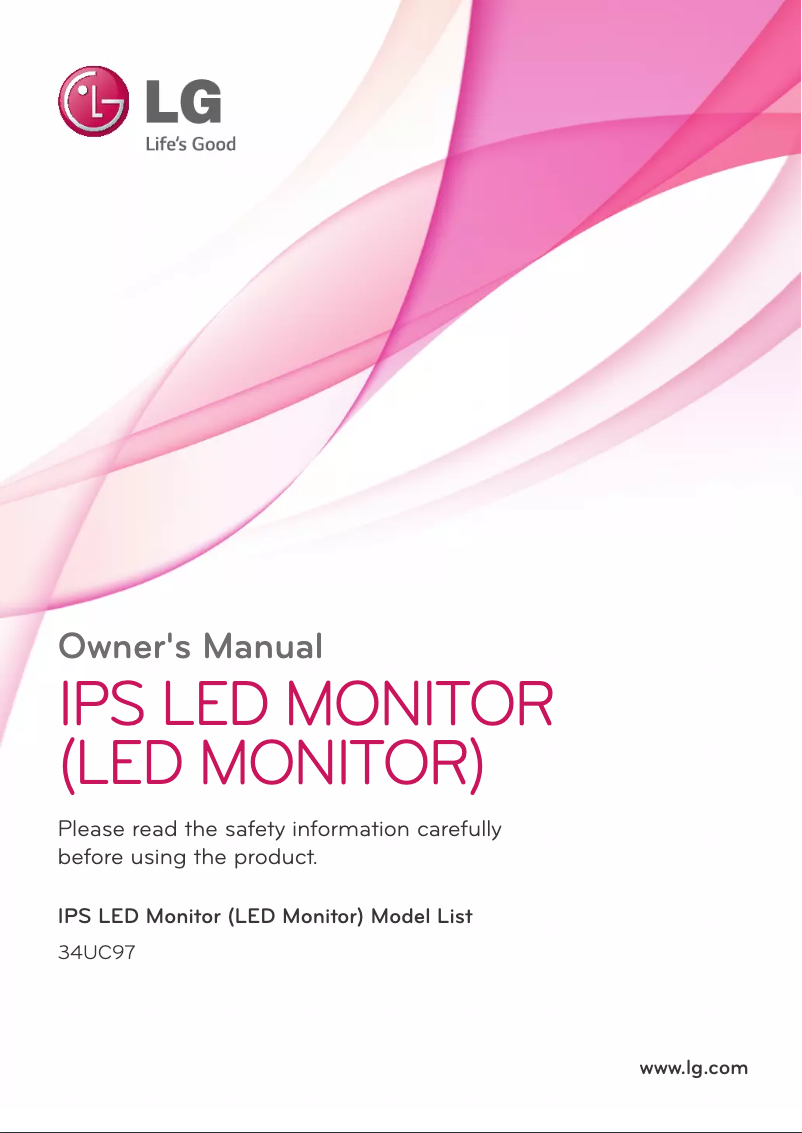 Page n°1 - Manuel utilisateur LG 34UC97