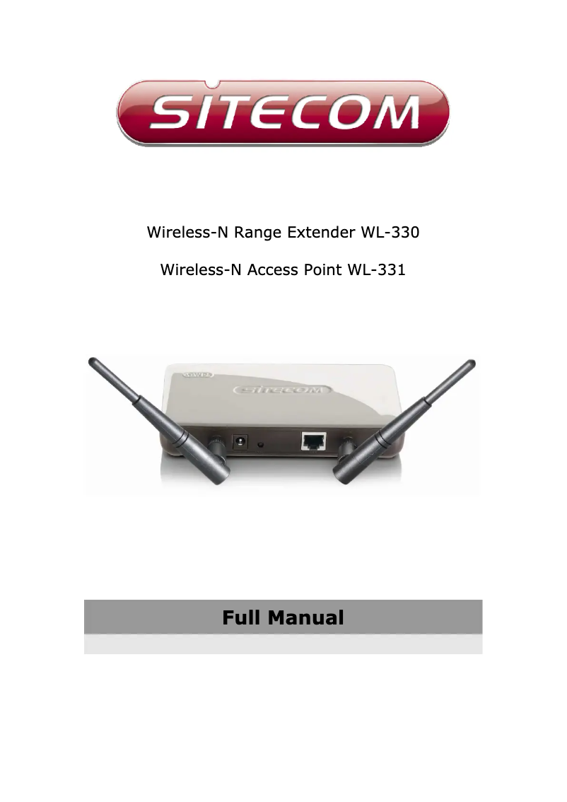 Page n°1 - Manuel utilisateur Sitecom WL-331