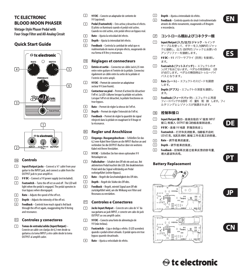 Image de la première page du manuel de l'appareil Blood Moon Phaser
