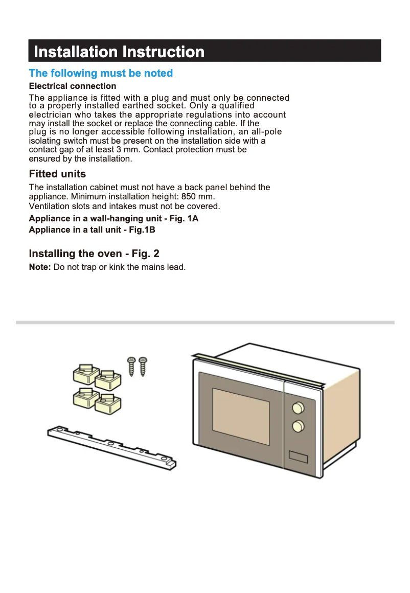 Page n°1 - Guide d'installation Philco PMG3820