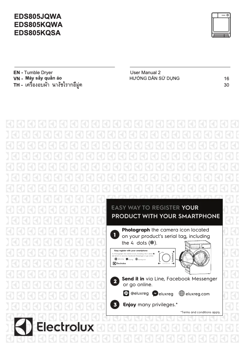 Page n°1 - Manuel utilisateur Electrolux EDS805KQWA