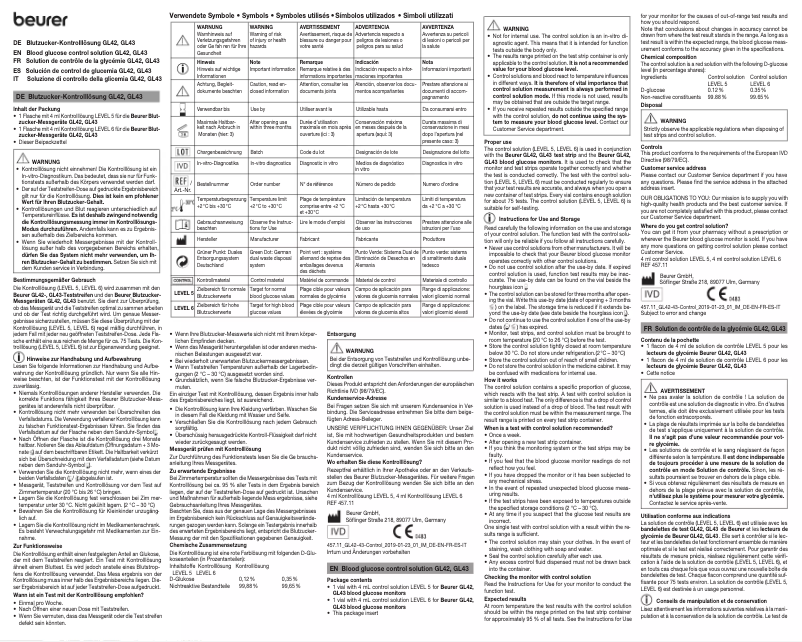 Image de la première page du manuel de l'appareil GL 42