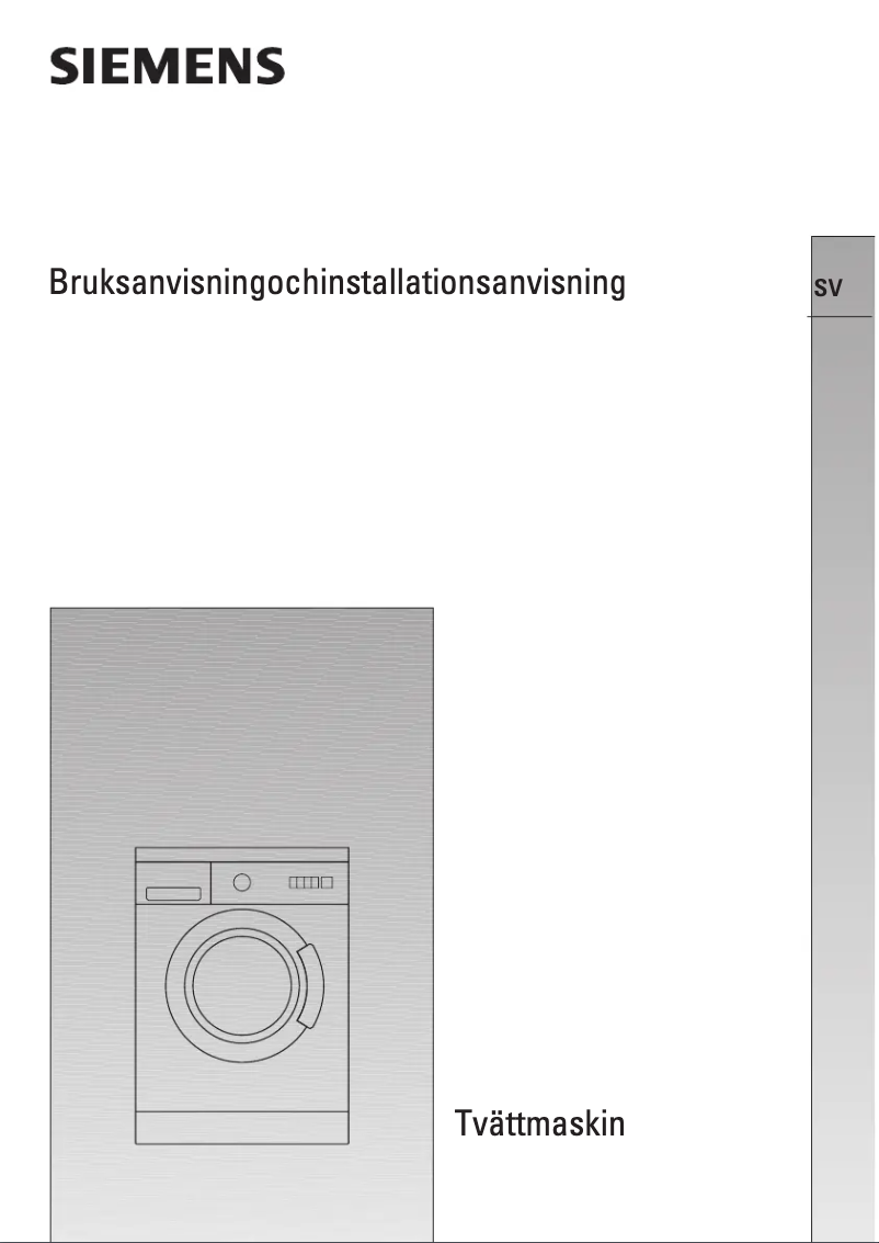 Page 1 de la notice Manuel utilisateur Siemens WXLP1450NN