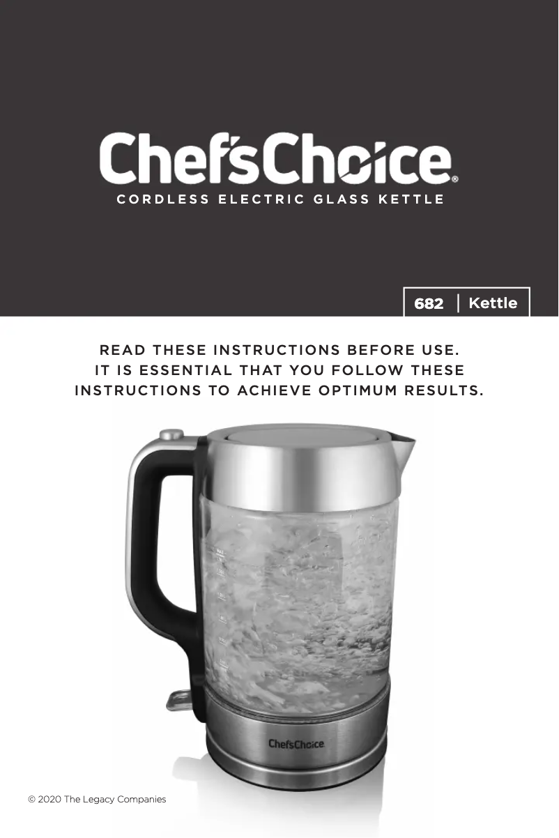 Page 1 de la notice Manuel utilisateur Chef's Choice 682