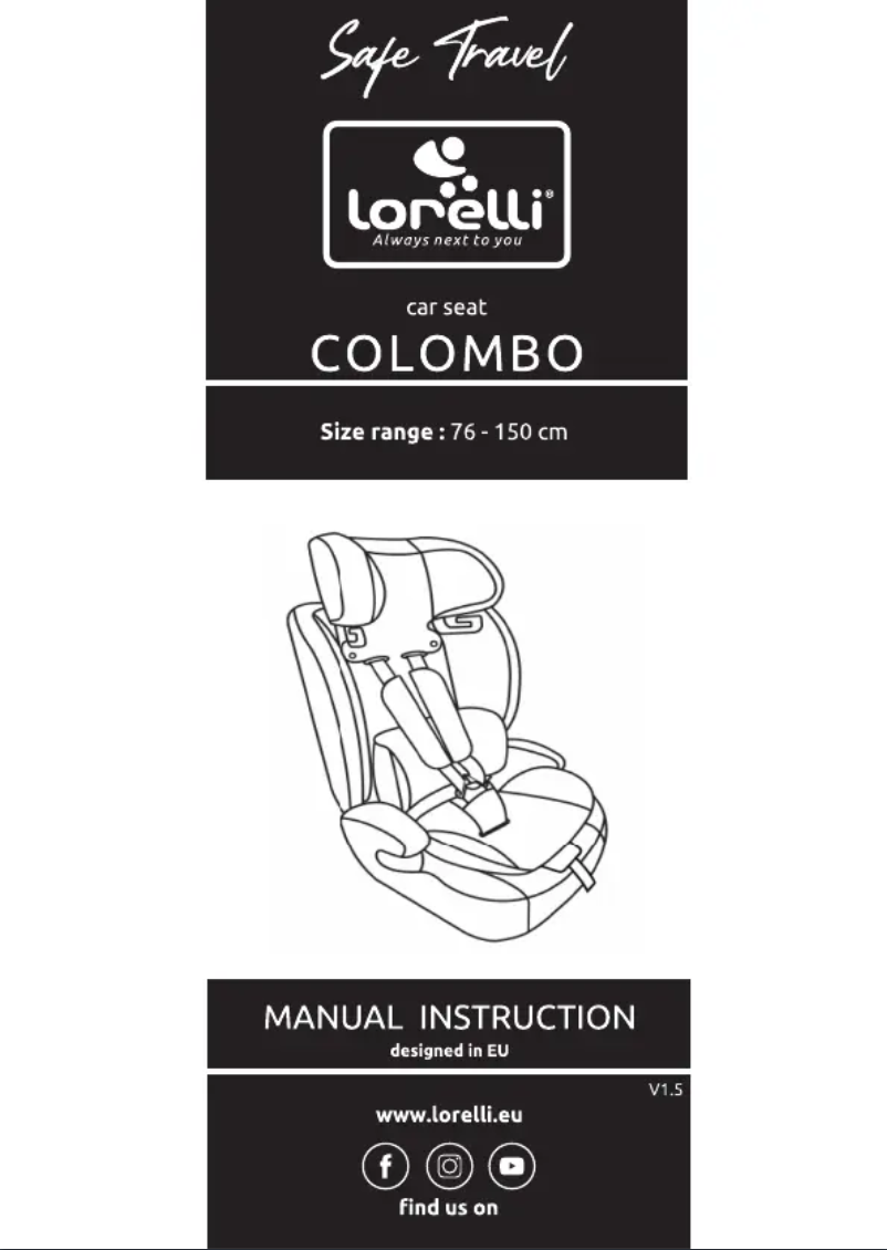 Page 1 de la notice Manuel utilisateur Lorelli Colombo
