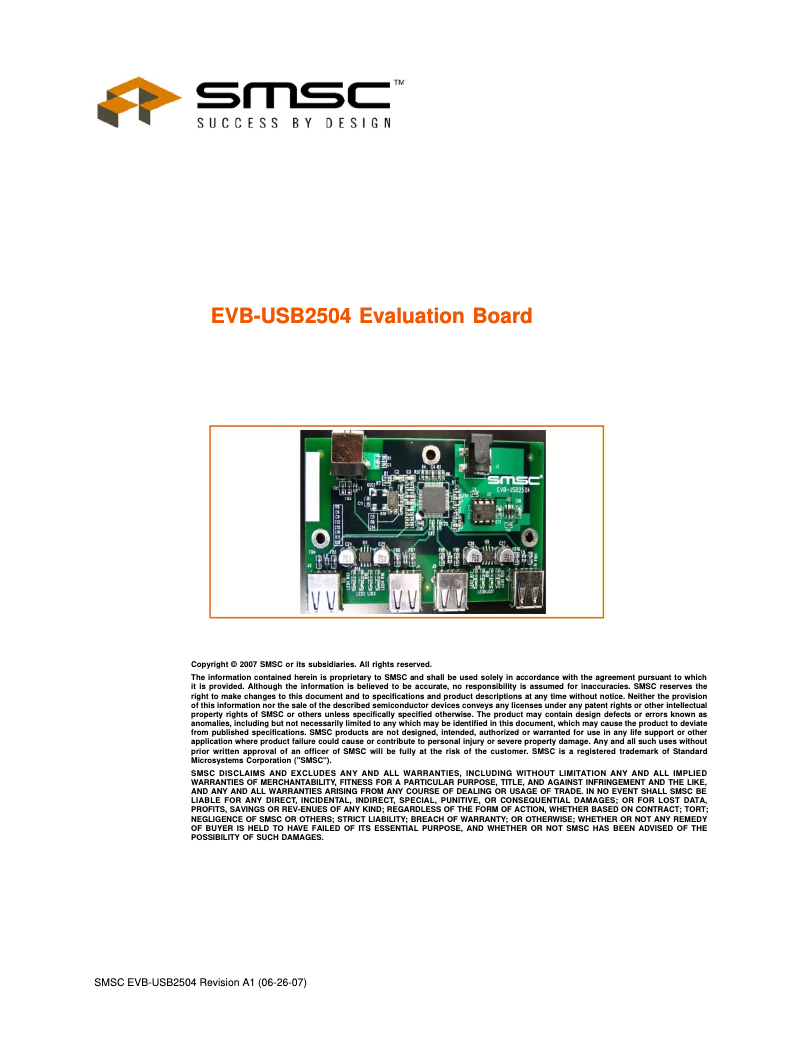 Página 1 del manual Manual de usuario Microchip EVB-USB2504