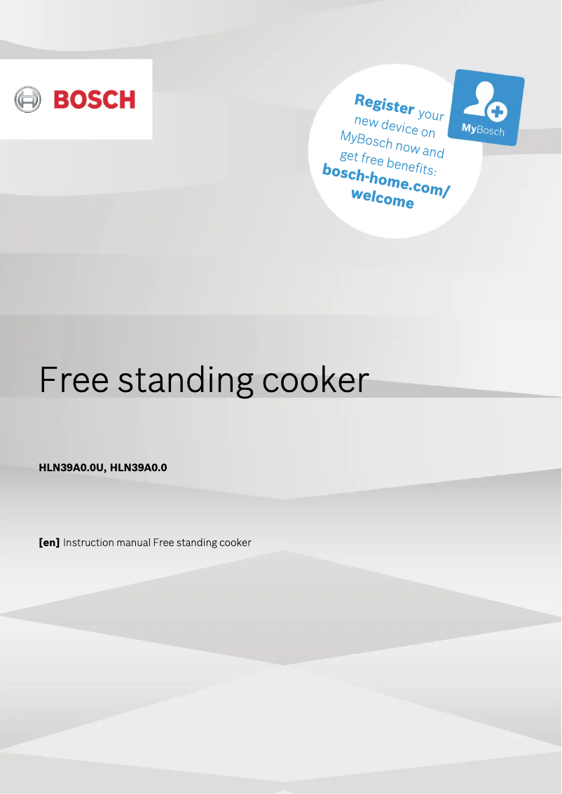 Page 1 de la notice Manuel utilisateur Bosch HLN39A050U