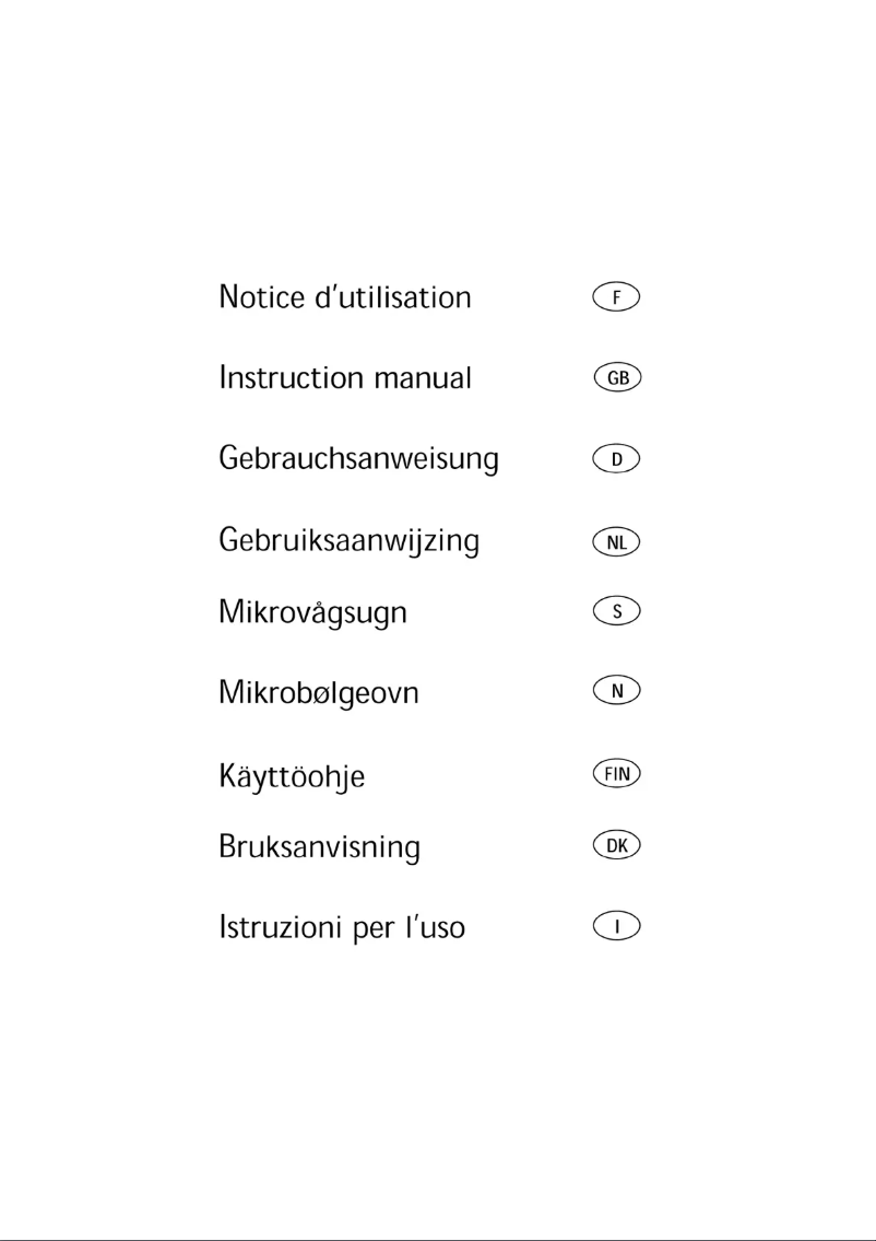 Page n°1 - Manuel utilisateur AEG-Electrolux Micromat MCD 3534 EM