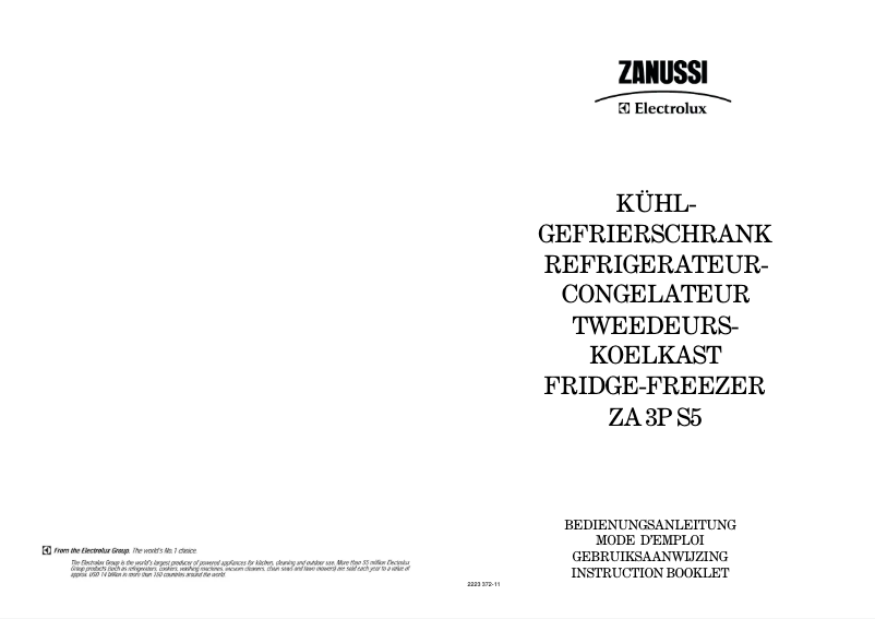 Image de la première page du manuel de l'appareil ZA 3 PS 5