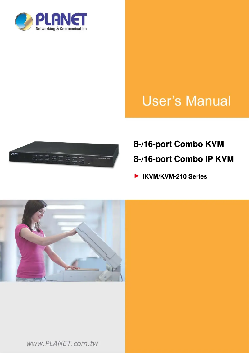 Page 1 de la notice Manuel utilisateur Planet KVM-210-16