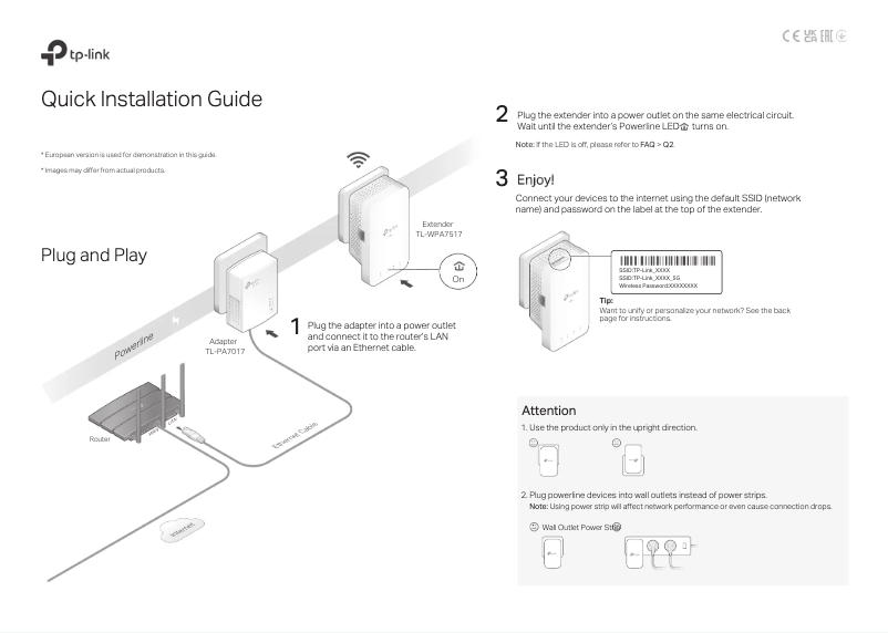 Page n°1 - Manuel utilisateur TP-Link TL-WPA1000