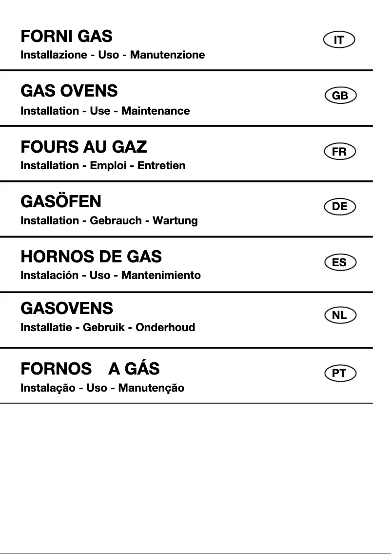 Page n°1 - Manuel utilisateur Candy FPG202/1XG