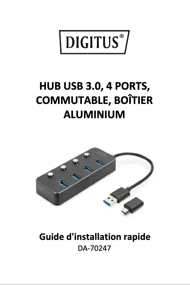 Page 1 de la notice Manuel utilisateur Digitus DA-70247