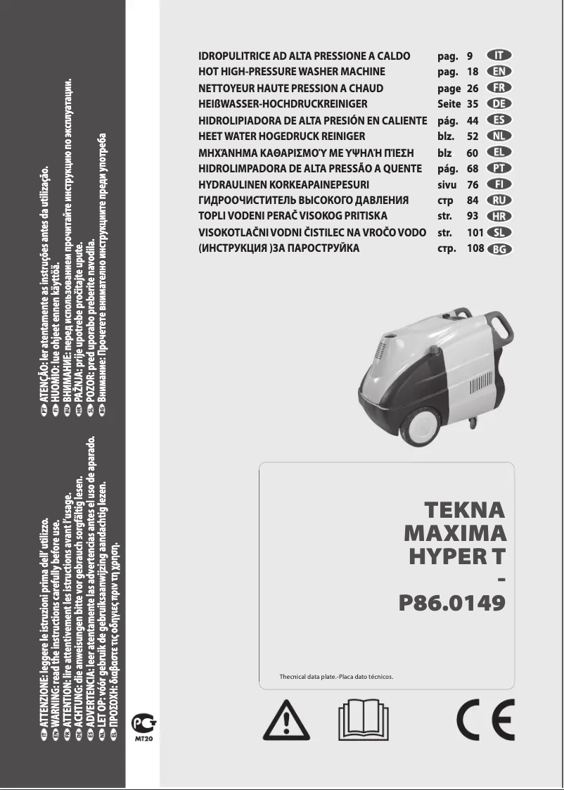 Page 1 de la notice Manuel utilisateur Lavorwash Hyper T