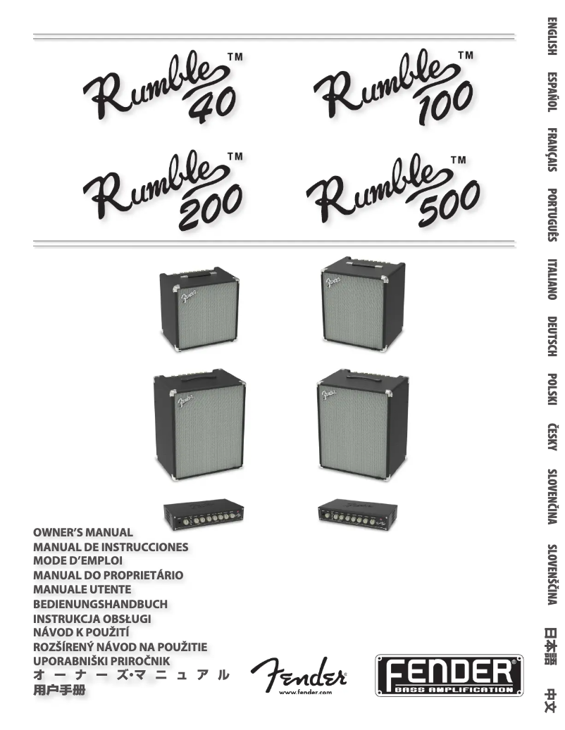 Imagen de la primera página del manual del dispositivo Rumble 200