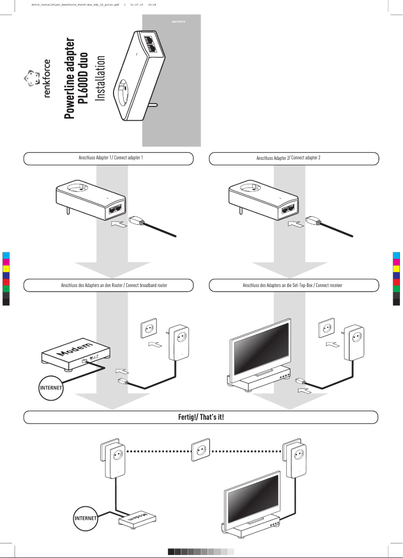 Page 1 de la notice Manuel utilisateur Renkforce PL600D duo