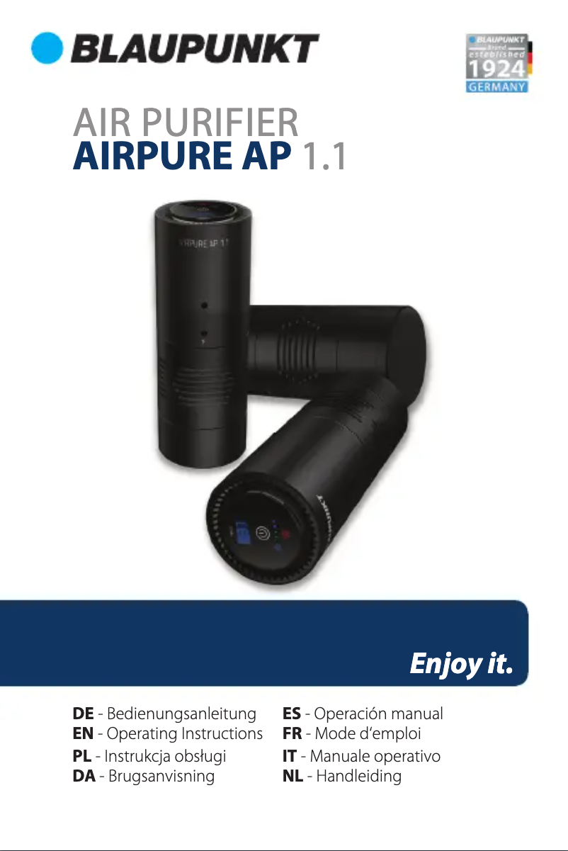 Page n°1 - Manuel utilisateur Blaupunkt AirPure AP 1.1