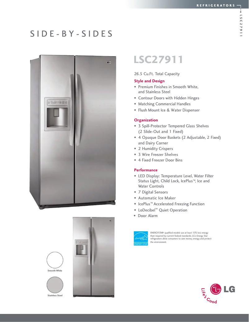 Página 1 del manual Ficha técnica LG LSC27911SW