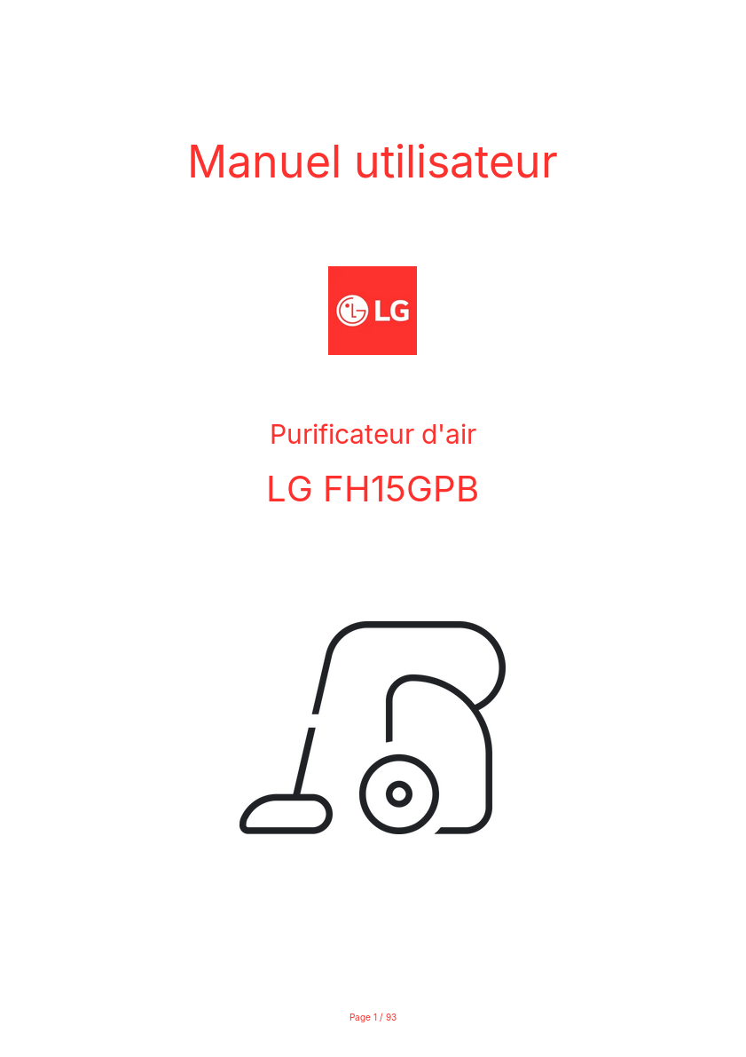 Page n°1 - Manuel utilisateur LG FH15GPB