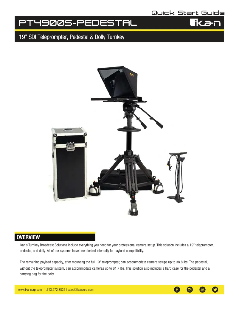 Page n°1 - Manuel utilisateur Ikan PT4900S-PEDESTAL