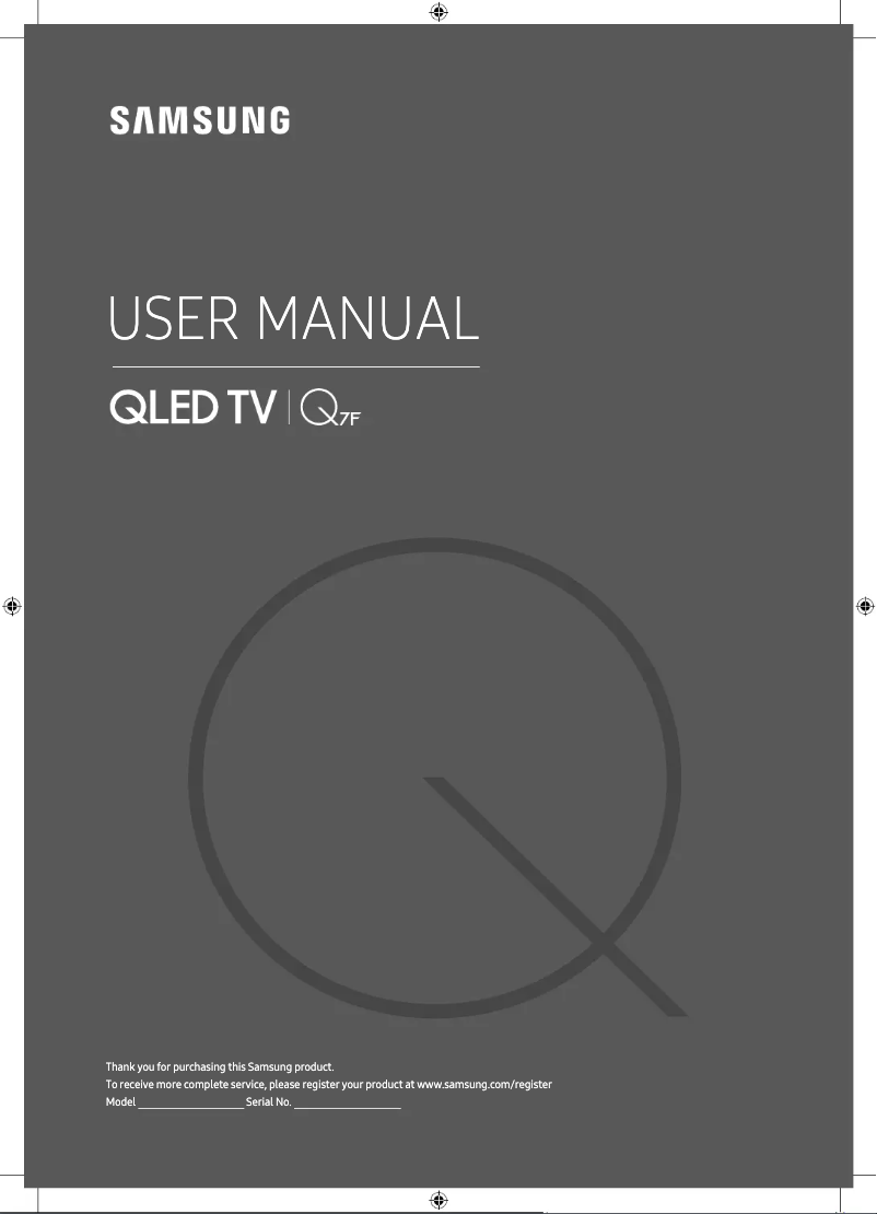 Page 1 de la notice Manuel utilisateur Samsung QA65Q7FAMG