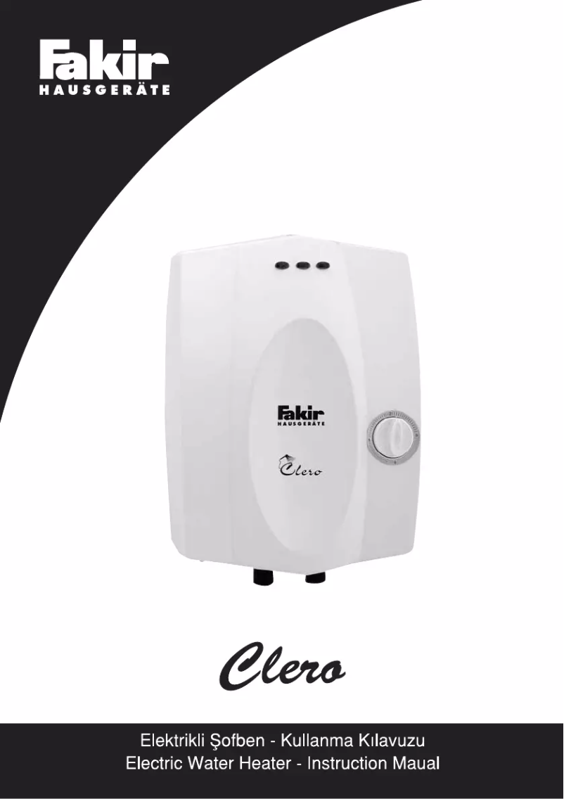 Image de la première page du manuel de l'appareil Clero