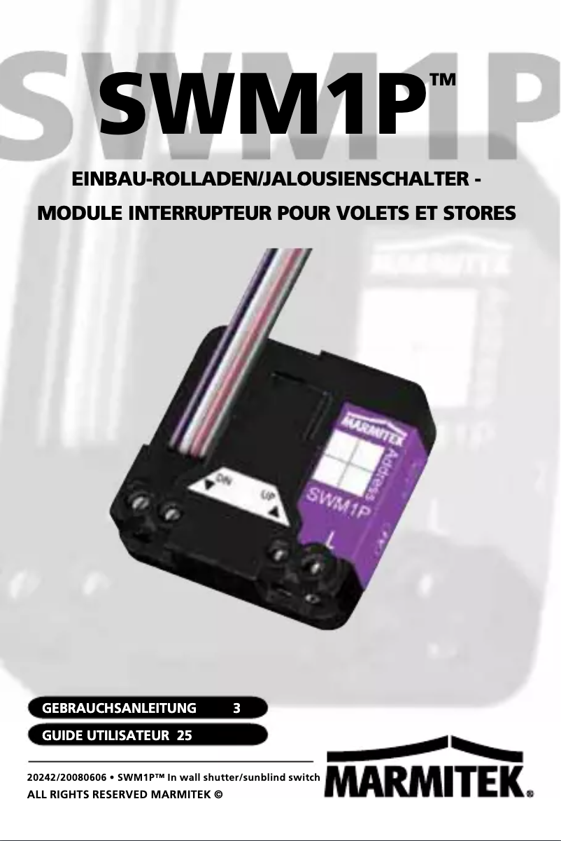 Page n°1 - Manuel utilisateur Marmitek SWM1P