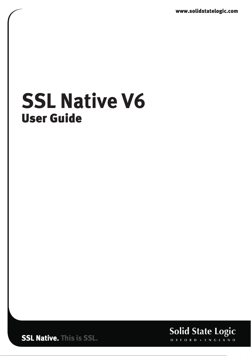 Image de la première page du manuel de l'appareil Native Channel Strip