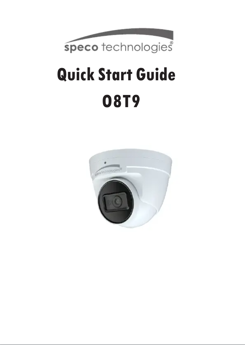 Image de la première page du manuel de l'appareil O8T9