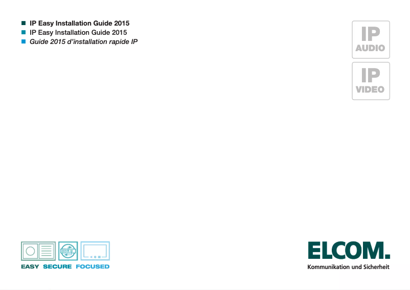 Page n°1 - Instructions / montage Elcom VWC-300