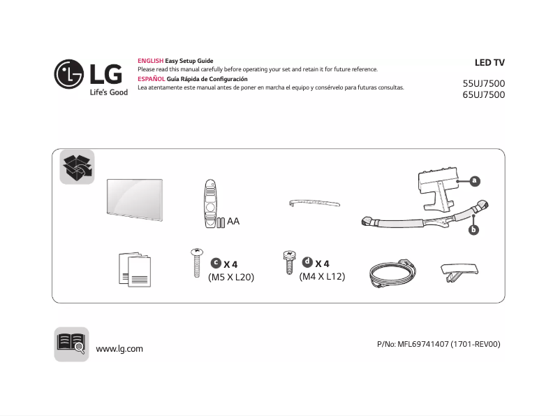 Page n°1 - Manuel utilisateur LG 65UJ7500