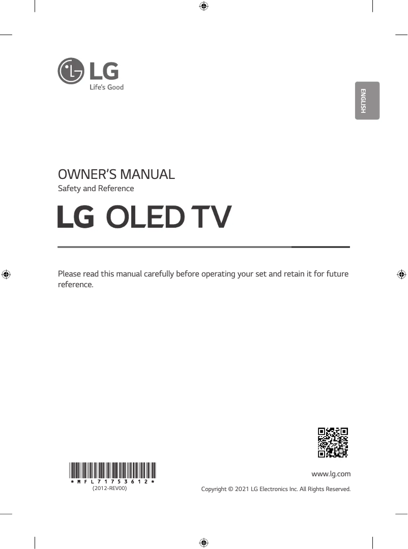 Página 1 del manual Manual de usuario LG OLED77G1PTA