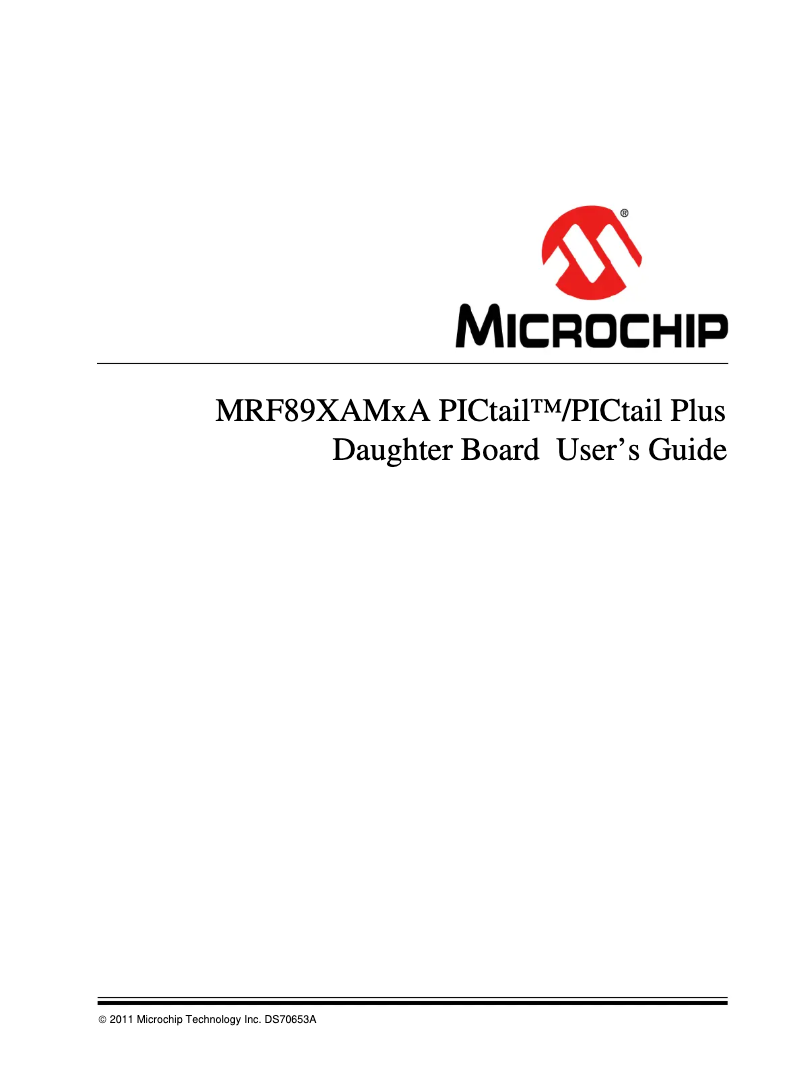Page 1 de la notice Manuel utilisateur Microchip MRF89XAMxA