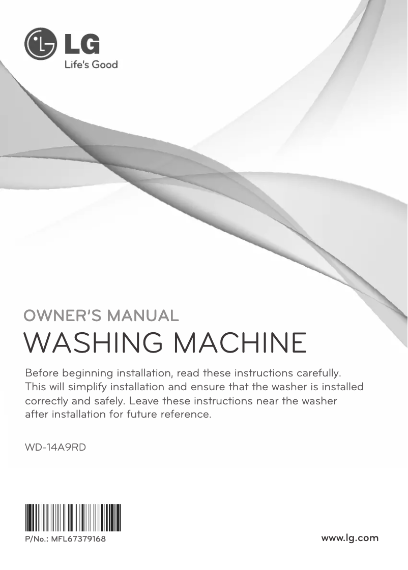 Page 1 de la notice Manuel utilisateur LG WD-14A9RD