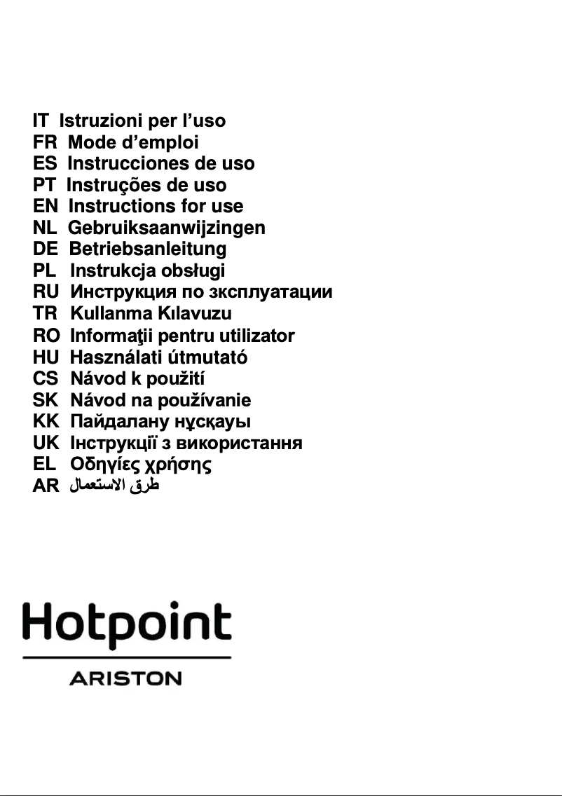 Página 1 del manual Manual de usuario Hotpoint Ariston HAH 65 F LB X