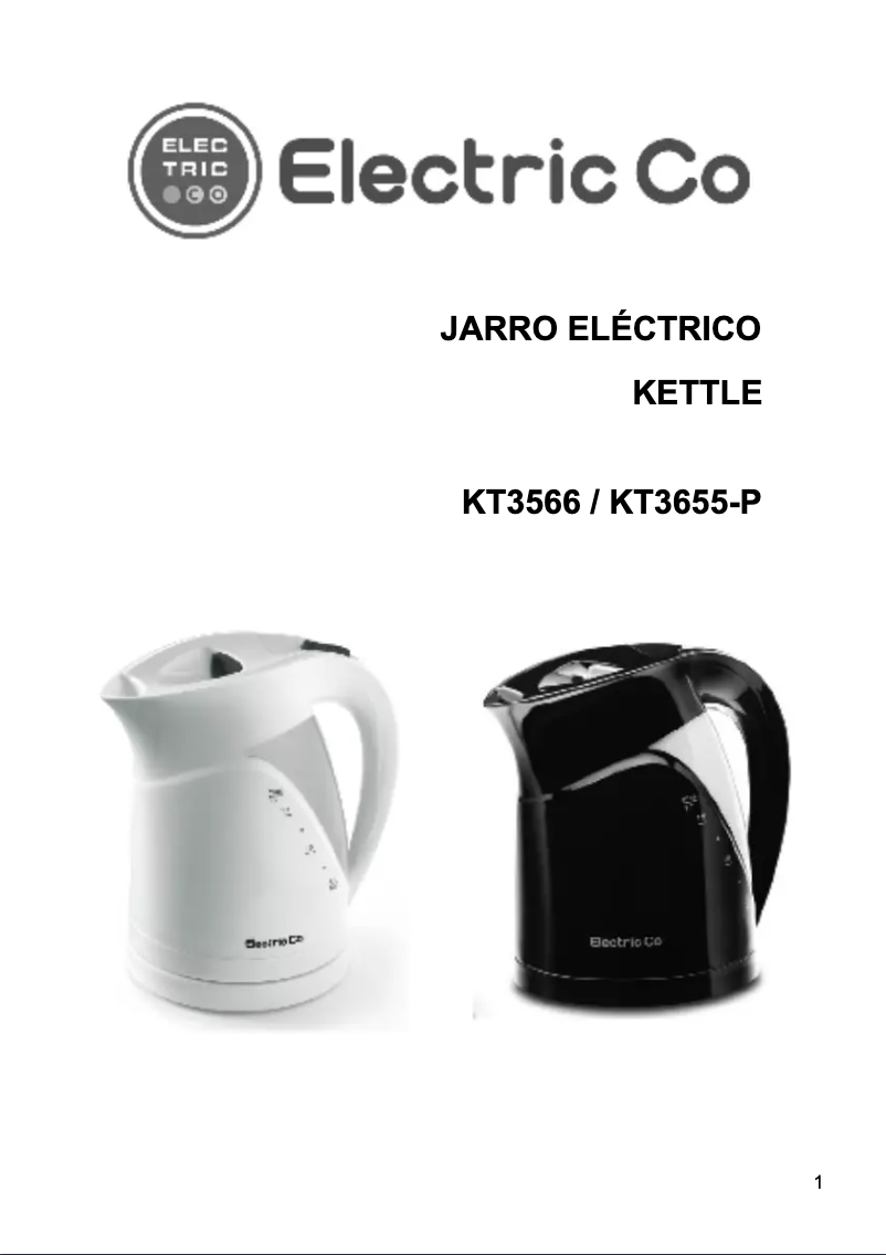 Page n°1 - Manuel utilisateur Electric Co KT3655-P