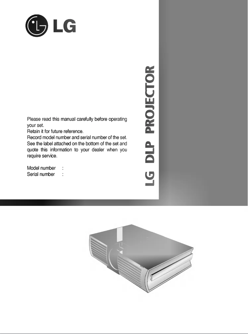 Page 1 de la notice Manuel utilisateur LG BX220