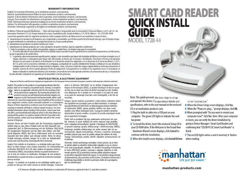 Página 1 del manual Manual de usuario Manhattan 172844