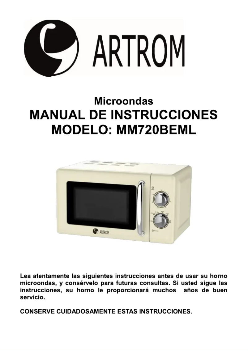 Page 1 de la notice Manuel utilisateur Artrom MM-720BEML